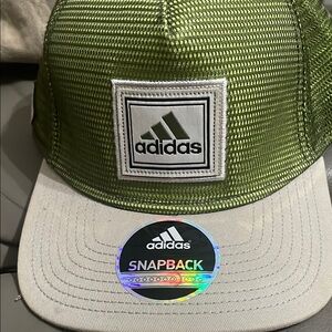 Adidas Green and White Snapback Hat